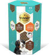 Yummy Combs dog dental treat extra-small packaging offers convenient daily chewing.