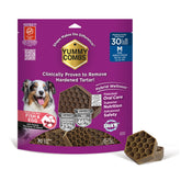 Yummy Combs dog treats pack shot for daily dental routine