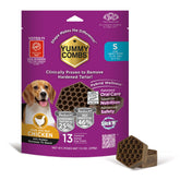 Yummy Combs honeycomb structure close-up shows 360-degree cleaning for better gum health.