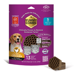 Yummy Combs honeycomb structure close-up shows 360-degree cleaning for better gum health.