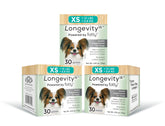 Yummy Combs Longevity15 bottle-front highlighting fatty acid support for canine cellular wellness.