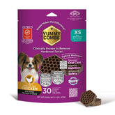 Yummy Combs packaging front showing VOHC-approved dog dental treats for daily care