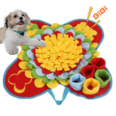 Yummy Sam Snuffle Mat shows small-dog-use for slow, engaging feeding.