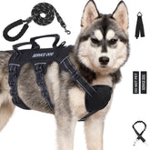 Yungaspy escape-proof dog harness back view shows secure fit for large dogs
