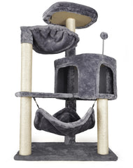 YUNIQUE cat tree with sisal posts invites scratching and climbing
