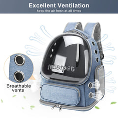 YUNLINLI cat backpack spacious interior supports comfortable cat movement