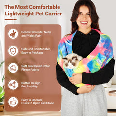 Yunpawpet dog sling crossbody design, comfortable fit for small pets