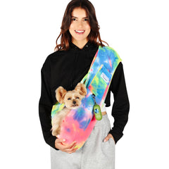 Yunpawpet dog carrier sling front pocket for essentials during walks