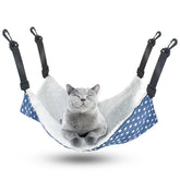 Yuntop pet hammock for cage shows quick setup with sturdy plastic hooks.