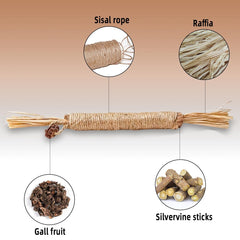 Yuntop silvervine sticks close-up of durable materials for daily chewing