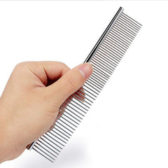 Yuntop stainless steel comb large-tooth tackling tangles on dogs and cats