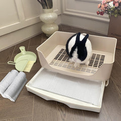 Yuoaes large edges prevent spills during bunny potty training