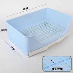 Yuoaes large rabbit litter box with drawer open for quick waste removal