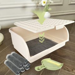 Yuoaes rabbit litter box easy-clean-disassembly for quick washing and pad changes.