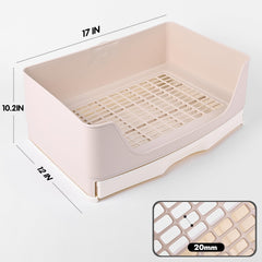 Yuoaes rabbit litter box grate keeps waste separated for cleaner cages