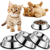 Yuzi 3Packs Cat Bowls pack shot highlights durable stainless steel design for lasting feeding.