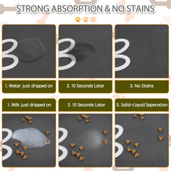 Yuzshin dog food mat quick dry design speeds cleanup after meals
