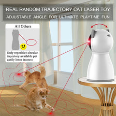 YVE LIFE laser cat toy activates on motion, saving battery while entertaining pets.