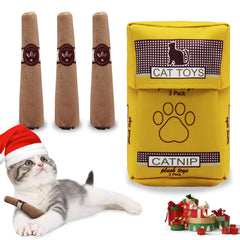 YZHDUXIU 3-pack catnip toys packshot shows triple entertainment for curious cats.