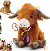 YZHDUXIU Highland Cow toy close-up with squeaker boosts active play.