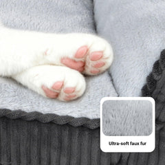 ZAKAPAWS cat couch anti-slip base keeps the bed stable on wooden or tile floors.