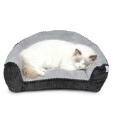ZAKAPAWS cat couch plush faux rabbit fur surface for cozy lounging and restful sleep.