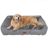ZAKAPAWS orthopedic bed with side bolster for large dogs, joint-supporting comfort