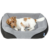 ZAKAPAWS washable orthopedic bed close-up fabric showing plush comfort for restful naps.
