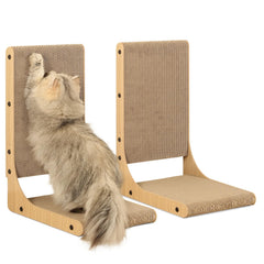 Zakkart 2-pack cat scratching board side view for durable scratching surfaces