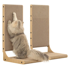 Zakkart 2-pack cat scratching board mounted on wall for durable furniture protection.