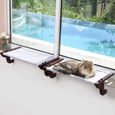 Zakkart Easy Seat Cat Perch window sill dark wood for cozy cat lounging