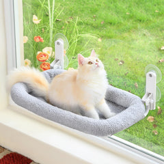 Zakkart foldable cat hammock window setup demonstrates easy installation and space-saving design.