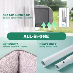 Zakkart robust metal frame keeps the window perch stable during jumps