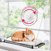ZALALOVA cat window perch assembly demonstrates quick setup for cozy indoor lounging.