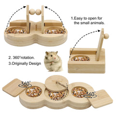ZALALOVA small-pets-enrichment-hamster demonstrates interactive play and treat discovery.