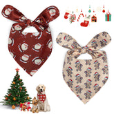 ZALBYUY dog bandana Santa Claus design for festive photo moments