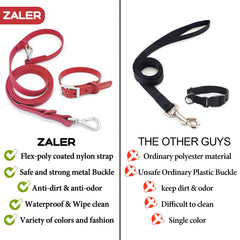 ZALER dog collar adjustable-sizes ensures perfect fit for small to large dogs.