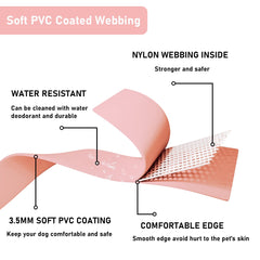 ZALER dog leash waterproof nylon core shown during wet-walk to prevent soggy mess.