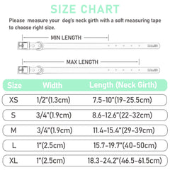 ZALER waterproof dog collar soft texture and mint-green color pop for park outings.