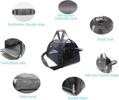 ZaneSun cat carrier folded compactly for easy storage and travel.