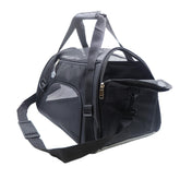 ZaneSun cat carrier open view shows breathable interior for comfortable travel.