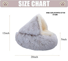 ZaneSun cat cave hooded cover interior view, secure den for anxious pets.