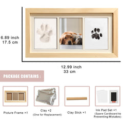 ZAPVLVT paw-print-frame-display, holds three photos for a curated keepsake.