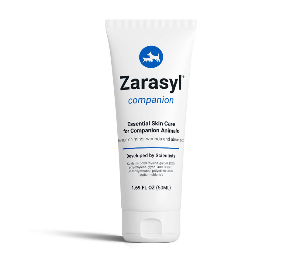 Zarasyl essential skin care ointment tube closeup showing barrier protection for minor wounds