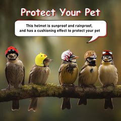 Zaruatu chicken helmet sun-rain-protection shields small birds from sun and light rain