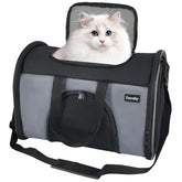 Zavothy TSA airline-approved soft-sided carrier backpack side view for travel comfort.