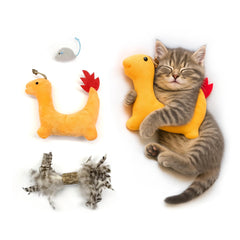 ZAYLUMO catnip dinosaur toy for indoor cats promoting active play