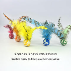 ZAYLUMO Feather Chase Ball yellow - durable rubber for safe indoor play