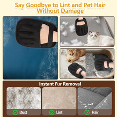 ZAYNSH pet hair removal glove electrostatic action lifts hair cleanly