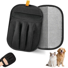 ZAYNSH pet hair removal glove on fabric cleans clothes and upholstery fast